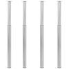 vidaXL Patas de mesa telesc&oacute;picas 4 uds Acero inoxidable 710-1100 mm