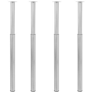 vidaXL Patas de mesa telesc&oacute;picas 4 uds Acero inoxidable 710-1100 mm