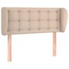 vidaXL Cabecero de cuero sint&eacute;tico color capuchino 83x23x78/88 cm