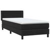 vidaXL Cama box spring con colch&oacute;n cuero sint&eacute;tico negro 80x210 cm
