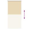 vidaXL Estor Enrollable Opaco Beige 75x130 cm Tela Ancho 70,7 cm