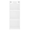 vidaXL Aparador alto madera contrachapada blanco 34,5x32,5x180 cm