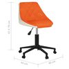 vidaXL Silla de oficina giratoria de cuero sint&eacute;tico naranja y blanco