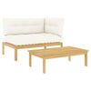 vidaXL 2 uds. Madera de acacia Marr&oacute;n Claro