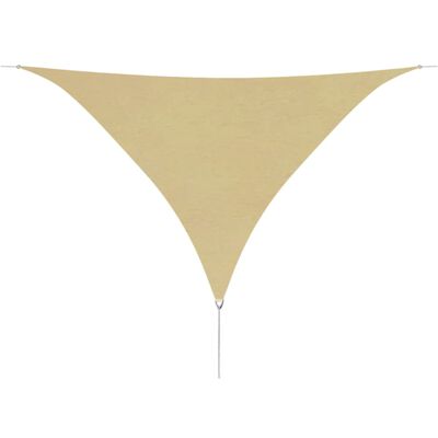 vidaXL Toldo de vela triangular tela Oxford beige 3,6x3,6x3,6 m