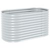 vidaXL Arriate de acero galvanizado plateado 160x80x81 cm