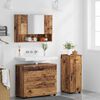 vidaXL Juego de muebles de ba&ntilde;o con caj&oacute;n 3 pcs Madera Vieja