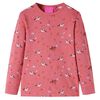 Pijama infantil de manga larga rosa 128