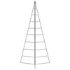 vidaXL &Aacute;rbol de Navidad para decoraci&oacute;n metal negro 210 cm
