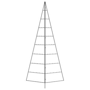 vidaXL &Aacute;rbol de Navidad para decoraci&oacute;n metal negro 210 cm
