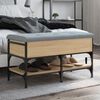 vidaXL Banco zapatero madera de ingenier&iacute;a roble Sonoma 82x42x45 cm