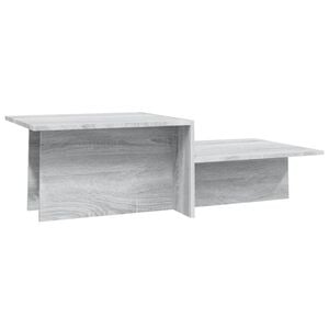 vidaXL Mesa de centro madera contrachapada gris Sonoma 111,5x50x33 cm