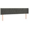 vidaXL Cabecero de terciopelo gris oscuro 183x16x78/88 cm