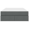 vidaXL Cama con almacenamiento y colch&oacute;n Gris oscuro 120 x 200 cm