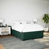 vidaXL Estructura cama sin colch&oacute;n terciopelo verde oscuro 140x190 cm