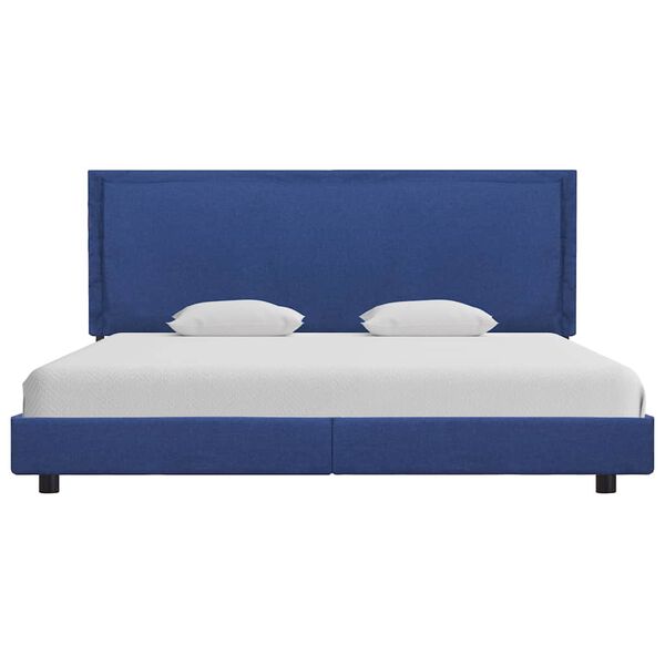 vidaXL Estructura de cama sin colch&oacute;n de tela azul 150x200 cm