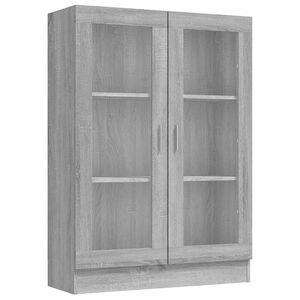 vidaXL Vitrina madera contrachapada gris Sonoma 82,5x30,5x115 cm