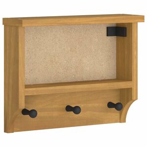 vidaXL Perchero de pared SANDNES 45x12x35 cm madera maciza de pino