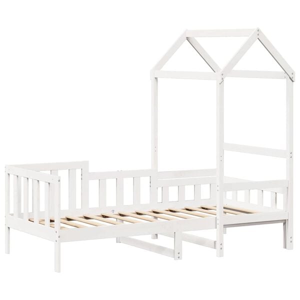 vidaXL Sof&aacute; cama madera maciza de pino blanco 80x200 cm