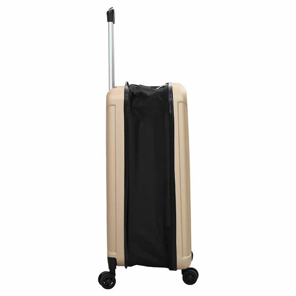 vidaXL Maleta con cerradura champán 43 x 27 x 66 cm Plástico ABS