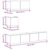 vidaXL Mueble para TV de pared madera contrachapada artesanal 4 piezas