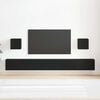 vidaXL Conjunto de mueble de TV 7 pcs Roble Negro 100 x 30 x 30 cm