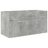vidaXL Mueble de ba&ntilde;o con lavabo incorporado y grifo gris hormig&oacute;n