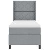 vidaXL Cama Box Spring LED con colch&oacute;n Gris Claro 80 x 200 cm tela