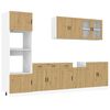 vidaXL Mueble de cocina Kalmar 7 piezas artesanal roble