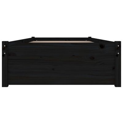 vidaXL Estructura de cama con cajones negro 90x200 cm