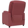 vidaXL Sill&oacute;n de masaje elevable cuero sint&eacute;tico rojo tinto