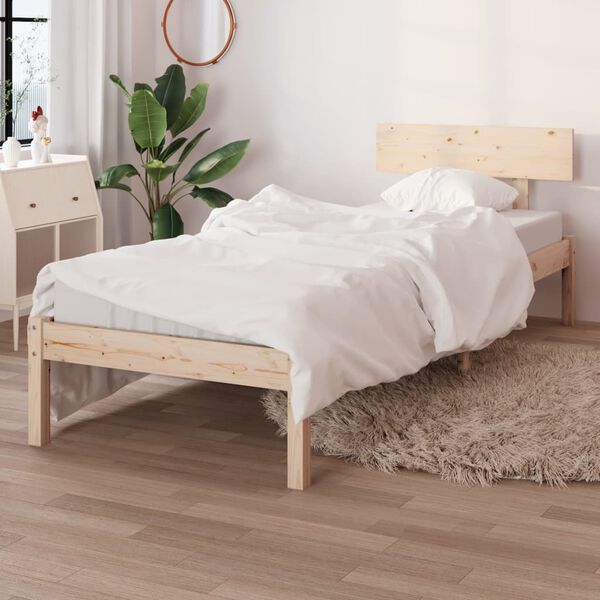 vidaXL Estructura de cama sin colchón madera maciza 90x200 cm