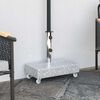 vidaXL Base de sombrilla granito gris claro 45x25x8,3 cm