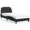 vidaXL Estructura de cama con LED sin colch&oacute;n Zadar negro 100x203 cm