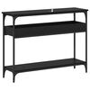 vidaXL Mesa Consola Roble negro 100 x 29 x 75 cm Madera contrachapada
