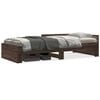 vidaXL Estructura de cama sin colch&oacute;n madera marr&oacute;n roble 75x190 cm