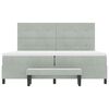 vidaXL Cama tipo Box Spring Gris claro 200 x 200 cm Terciopelo