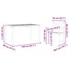 vidaXL Conjunto de Comedor de Jard&iacute;n 7 pcs Marr&oacute;n