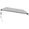 vidaXL Toldo retr&aacute;ctil autom&aacute;tico luz LED antracita blanco 600x350 cm