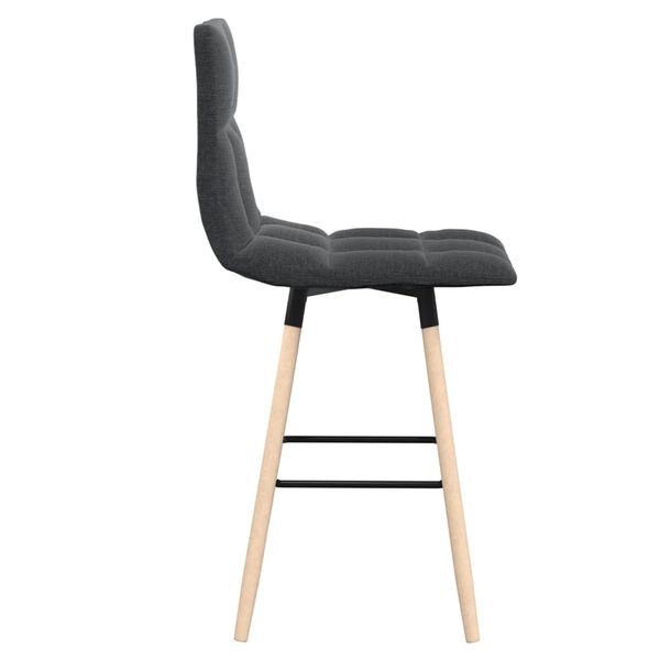 vidaXL Taburete de cocina tela gris oscuro