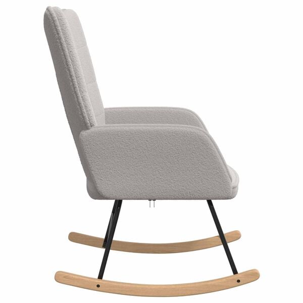 vidaXL Mecedora Gris Claro Tela Sherpa