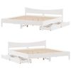 vidaXL Estructura de cama con cajones madera maciza de pino 200x200 cm
