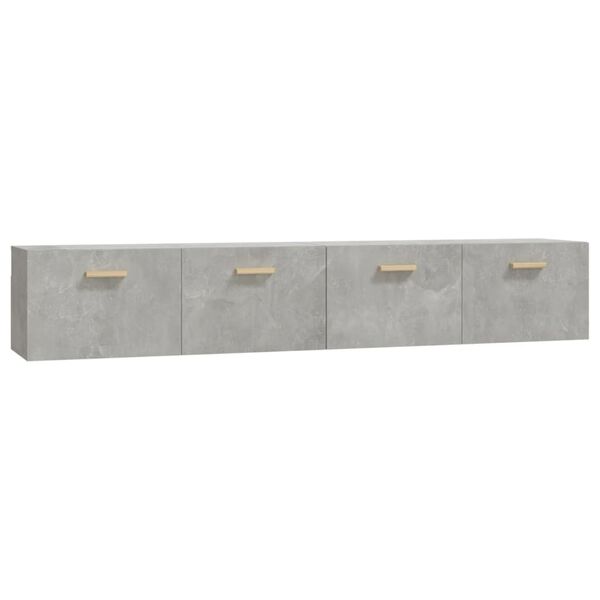vidaXL Armarios pared 2 uds contrachapada gris hormig&oacute;n 100x36,5x35 cm