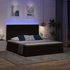 vidaXL Cama con almacenamiento y LED Negro 180 x 200 cm Terciopelo