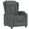 vidaXL Sill&oacute;n de masaje de tela gris oscuro