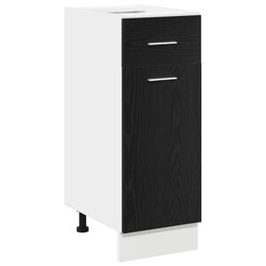vidaXL Mueble colgante con caj&oacute;n Roble Negro 30 x 46 x 81,5 cm