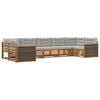 vidaXL Conjunto de sof&aacute;s de exterior 7 pcs Natural y Gris Claro
