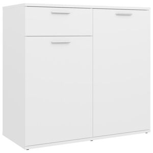 vidaXL Aparador de madera contrachapada blanco 80x36x75 cm