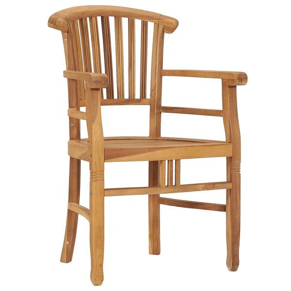 vidaXL Juego de comedor de jard&iacute;n 5 piezas madera maciza de teca