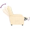 vidaXL Sillón reclinable de cuero sintético crema
